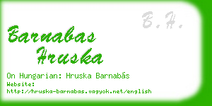 barnabas hruska business card